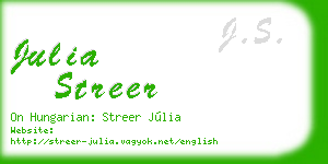 julia streer business card